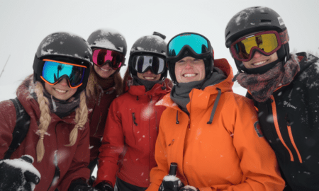 Sciatori, sci, neve, inverno
