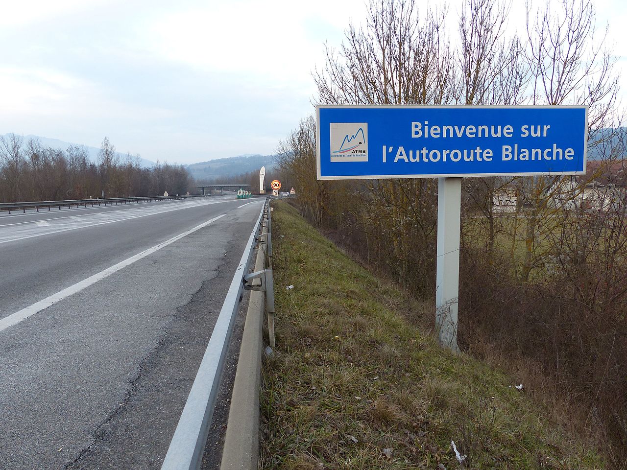 Panneau Bienvenue ATMB Autoroute et Tunnel du Mont Blanc /CC BY SA Wiki Commons