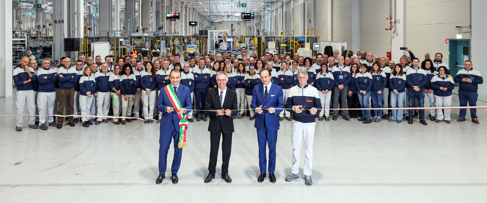 Stellantis Torino Turin Mirafiori Automotive Park 2030 Edct Production Ribbon Cutting Tavares Cirio Lo Russo, il 10 aprile 2024 /Uff. Stampa Stellantis