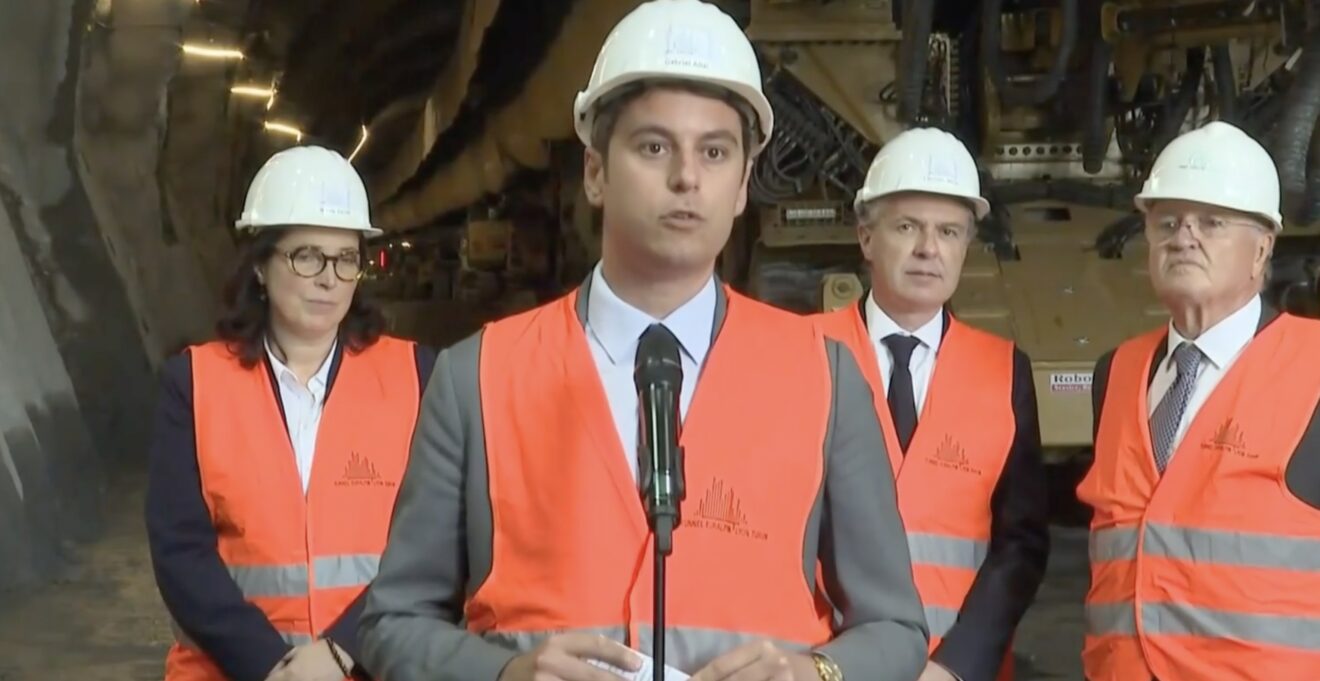 Gabriel Attal cantiere Torino-Lione, Gabriel Attal chantier Lyon-Turin (fonte/source: Service de presse Gouvernement)