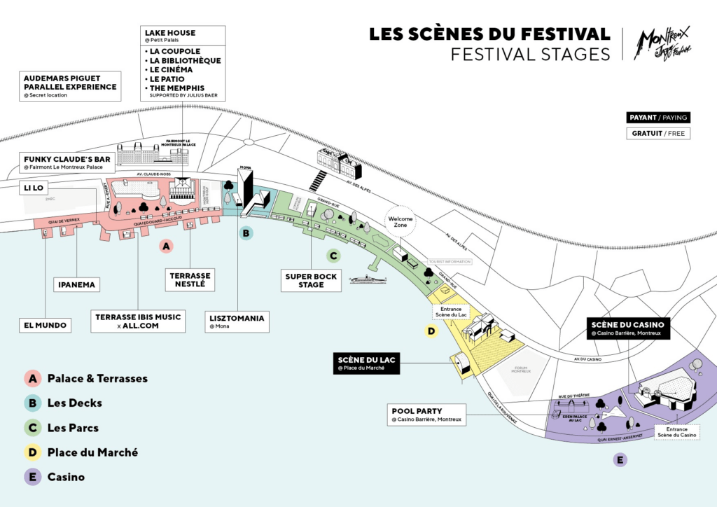 Plan du Montreux Jazz Festival 2024