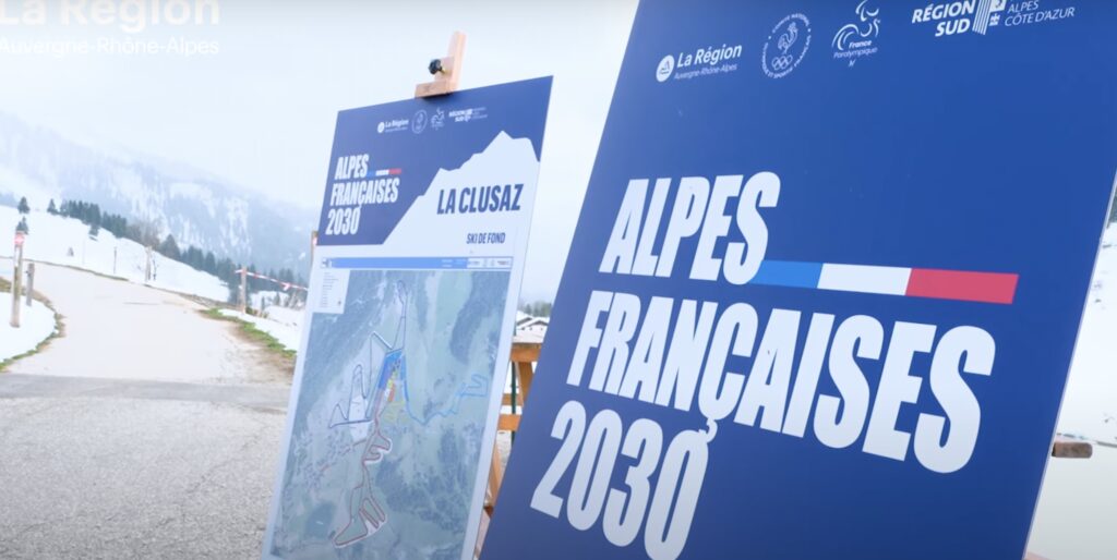 JOP d’hiver 2030 : Hervé Gaymard, président de la Savoie, pose des questions Jeux Olympiques dans les Alpes françaises en 2030 Giochi olimpici nelle Alpi francesi nel 2030 (c) Région AURA
