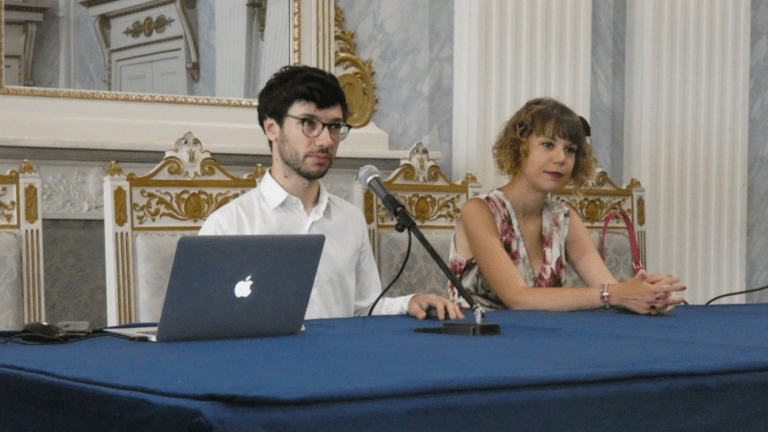 Le président de l'association Nos Accent, Roland Martial, et Giorgia Gambino (credits : Nos accents)