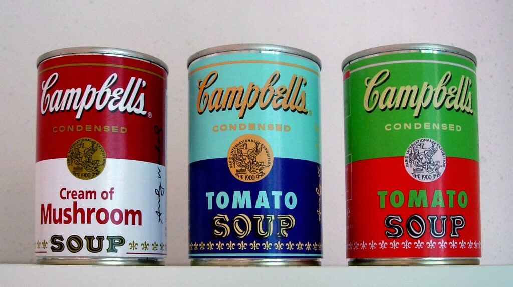 Campbell's, Andy Warhol (source: Wikimedia Commons, Jonn Leffmann, CC BY-SA 3.0)