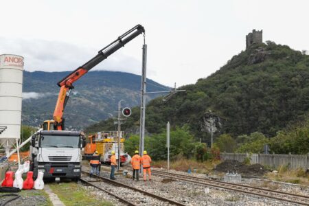 Elettrificazione Aosta-Ivrea, Électrification Aoste-Ivrée ((c) Regione Valle d’Aosta)
