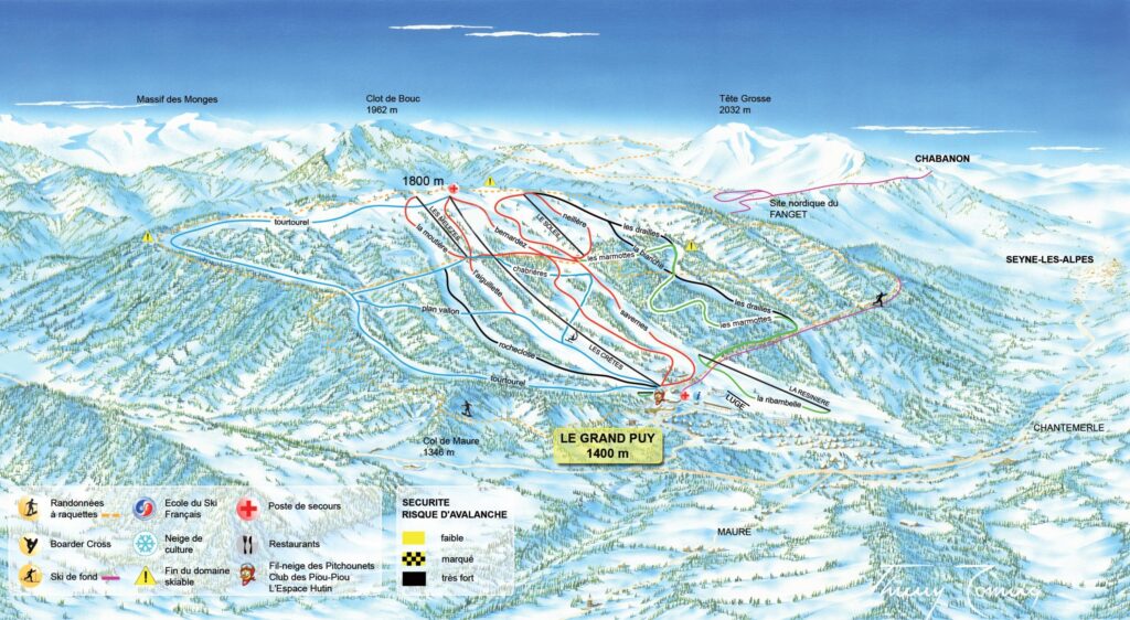 La carte des pistes ((c) Seyne-les-Alpes Tourisme)