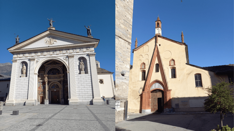 La Cattedrale e la chiesa di Sant'Orso ad Aosta - La Cathédrale et l'église de Saint Ours à Aoste (c) Anna Maria Colombo Nos Alpes