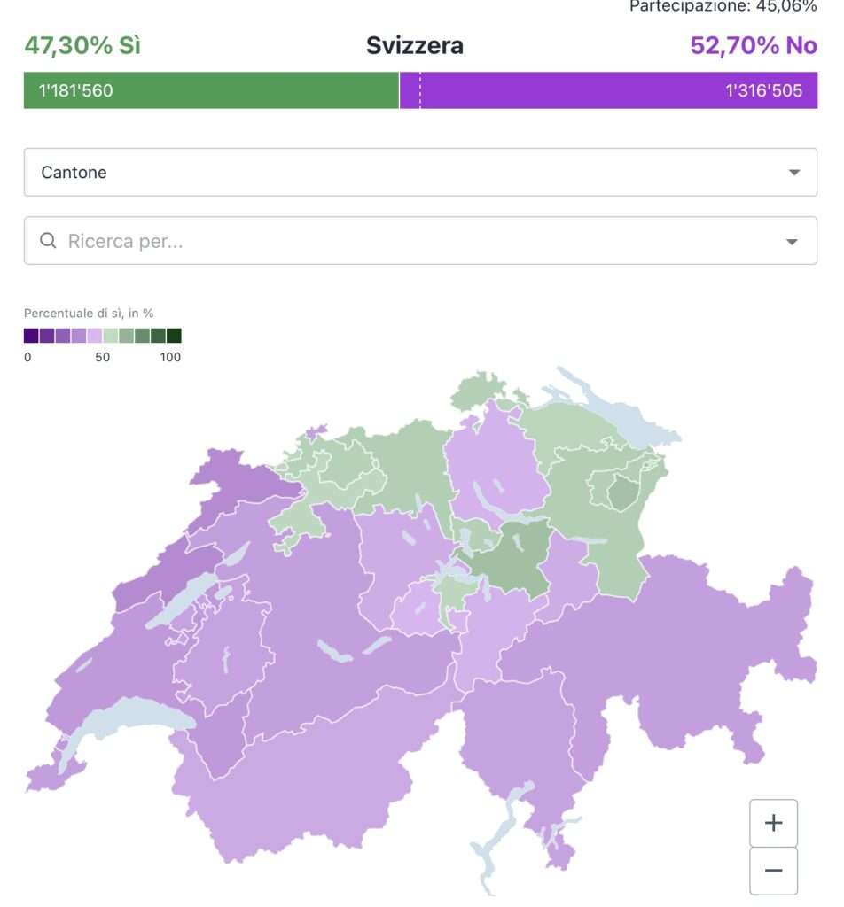 L’esito delle votazioni (c) Consiglio Federale