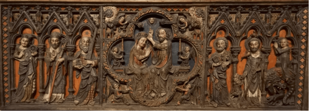 Maestro Della Madonna D’oropa, Incoronazione Della Vergine, Con I Santi Tra Cui Sant’orso, Xiv Secolo, Palazzo Madama, Torino (c) Anna Maria Colombo Nos Alpes