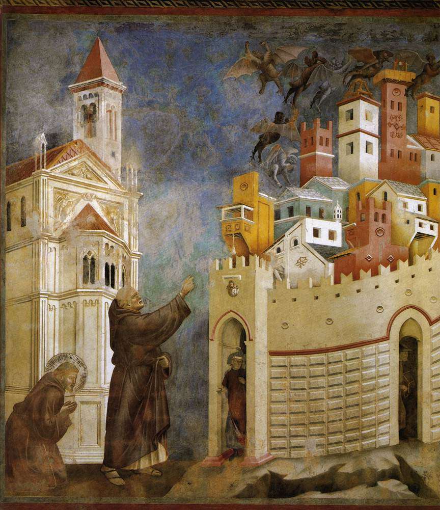 San Bonaventura Caccia I Diavoli, Attribuito A Giotto (c) Wikimedia Commons Public Domain