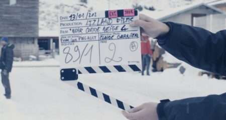 Sur le tournage de NOIR COMME NEIGE 4 — Janvier 2025, Savoie (73)(c) Lizland Films Région AURA - Cinéma