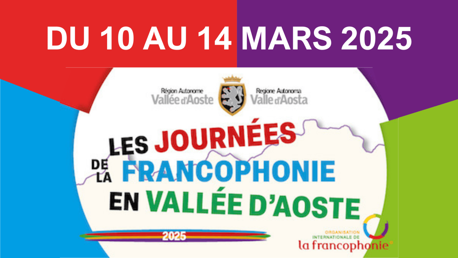 Couverture journées francophonie Vallée d'Aoste 10 14 mars 2025