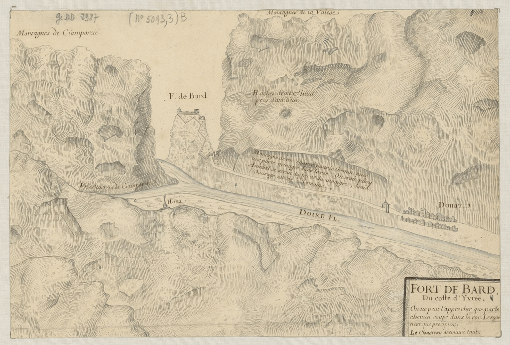 Fort de Bard du costé d'Yvrée, entre 1700-1799, Bibliothèque nationale de France, département Cartes et plans