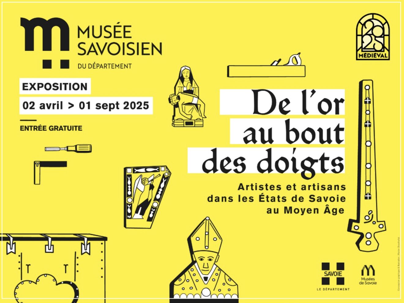 De l'or au bout des doigts al Musée Savoisien de Chambéry - affiche, locandina