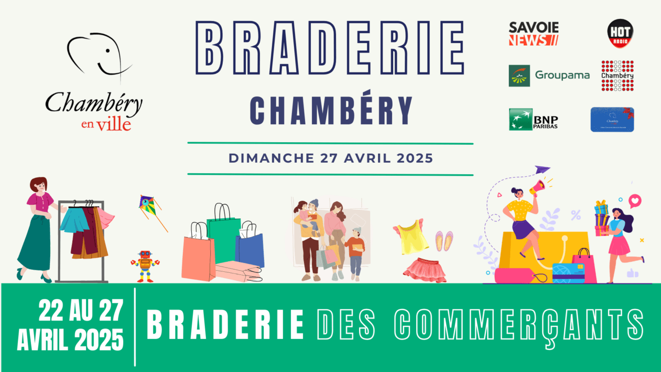 Braderie de Chambéry le 27 avril 2025, l'affiche