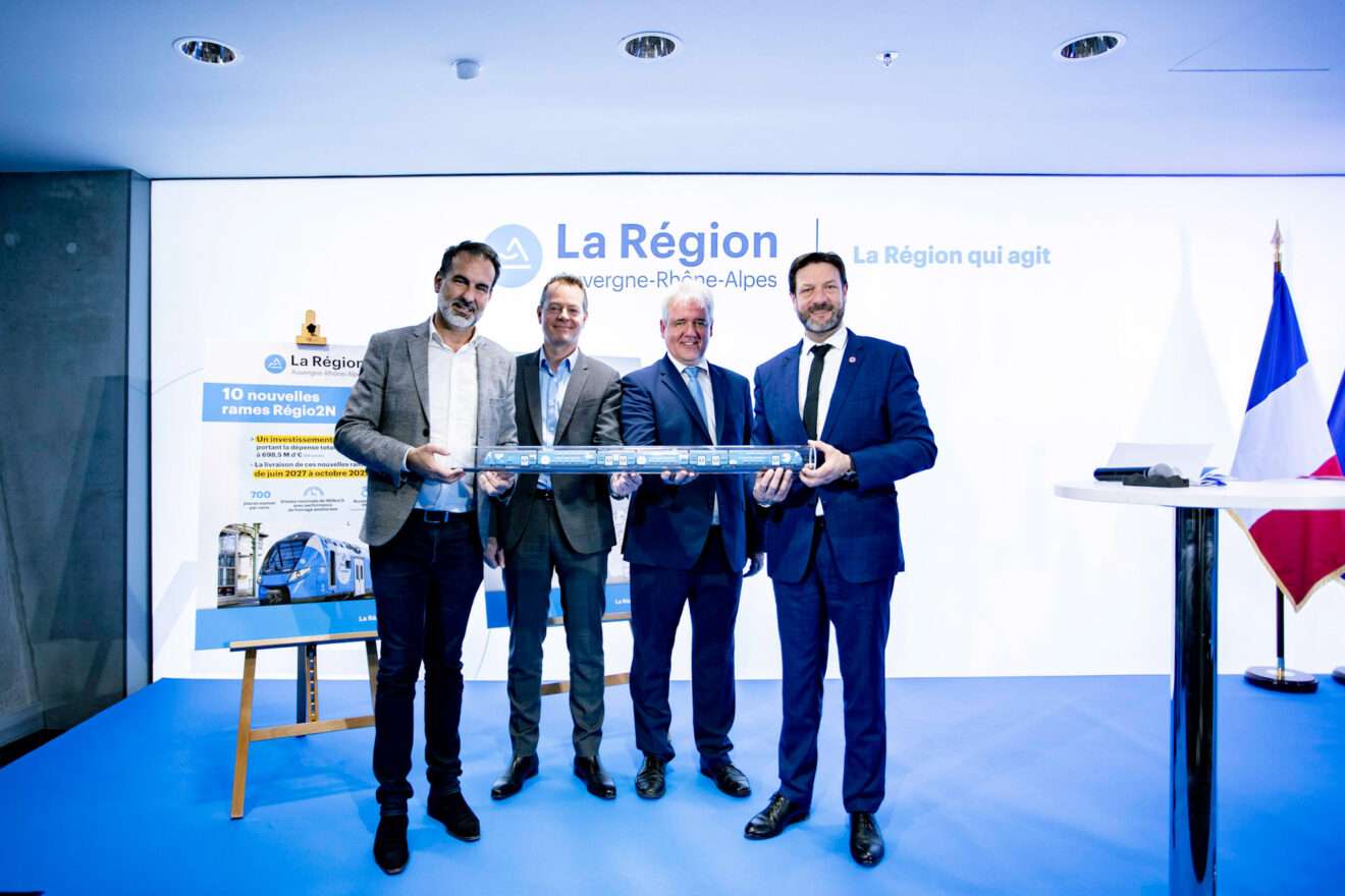 La conferenza stampa di presentazione dei nuovi treni della Région Auvergne-Rhône-Alpes, La conférence de presse de présentation des nouveaux trains de la Région Auvergne-Rhône-Alpes (c) Elsana, bureau de presse, Région AURA