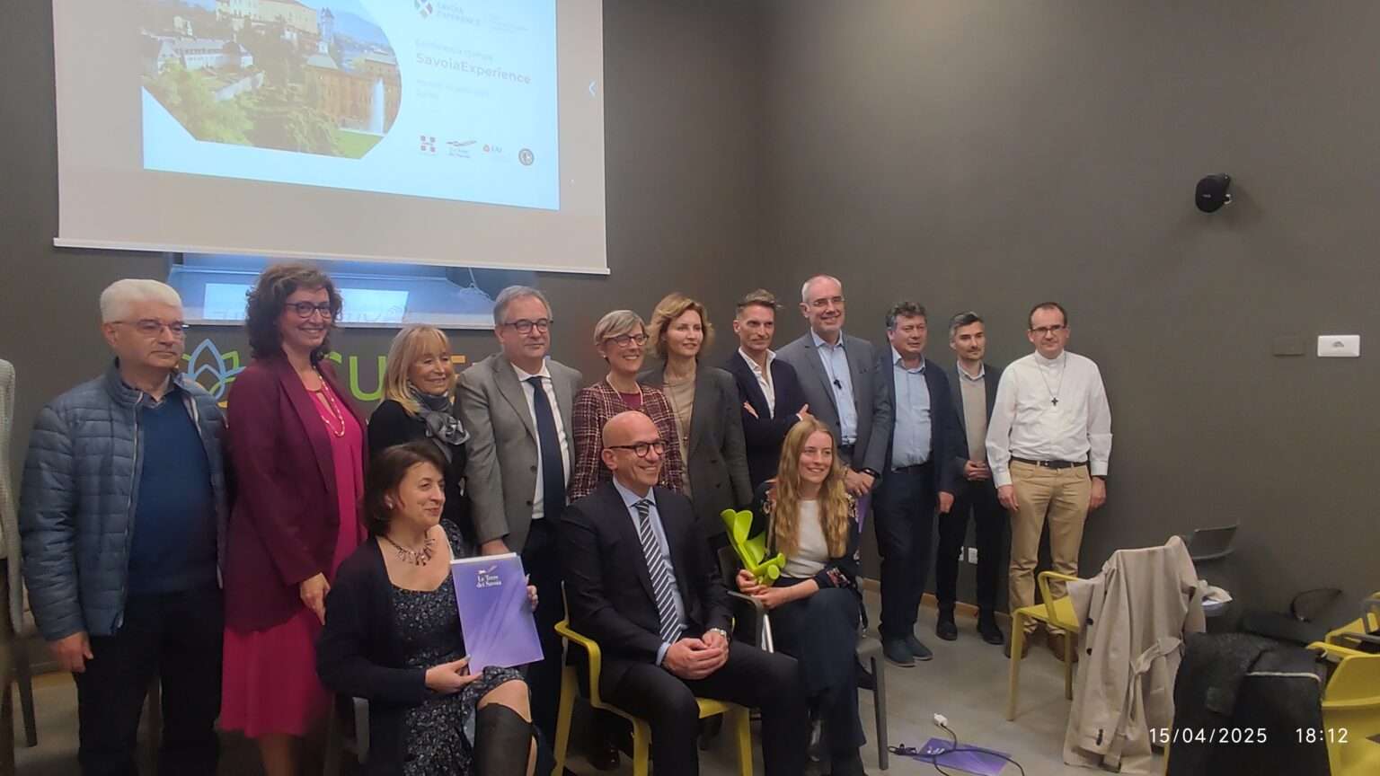 SavoieExperience, photo de famille à Côni le 15 avril 2025 (c) Franck Monod Nos Alpes