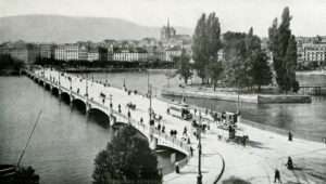 Genève avant 1930 (c) CC BY SA 3_0 Photoglob sur image de Public domain