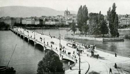Genève avant 1930 (c) CC BY SA 3_0 Photoglob sur image de Public domain