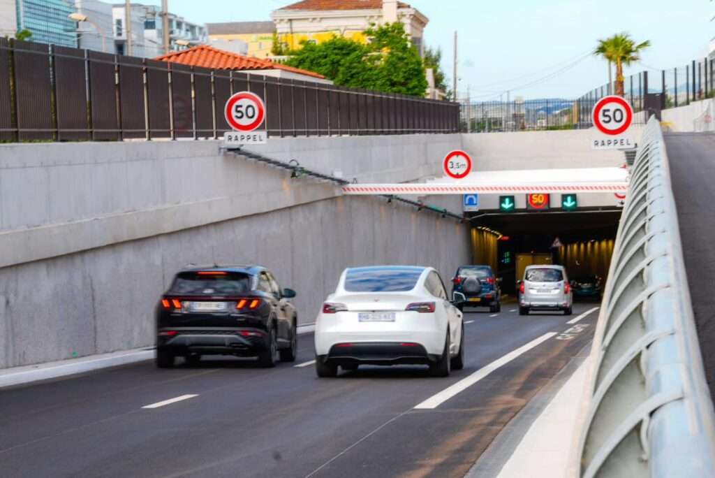 Le nouveau tunnel de la voie mathis ouvert à la circulation, le 24 mai 2025 (c) ville de nice
