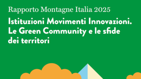 Estratto dalla copertina del Rapporto Montagna 2025