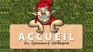 Une pancarte pour l'accueil au Concours Cerlogne 2025