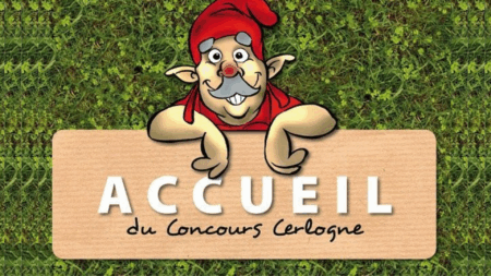 Une pancarte pour l'accueil au Concours Cerlogne 2025