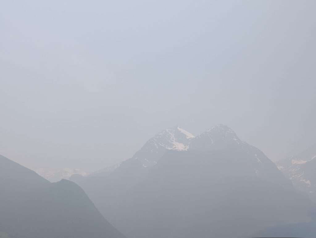 La foschia degli incendi dal Canada alle Alpi della Valle d’Aosta, La brume des incendies du Canada aux Alpes de la Vallée d’Aoste (c) Giorgia Gambino, Nos Alpes