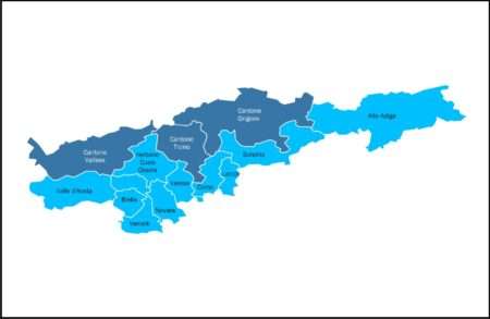 Interreg Italia-Svizzera, la mappa
