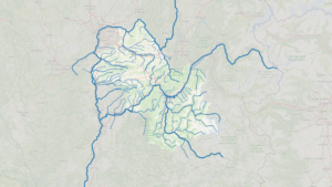 Le bassin hydrographique de l'Isère Il bacino idrografico dell'Isère (c) Département de l'Isère sur carte OSM