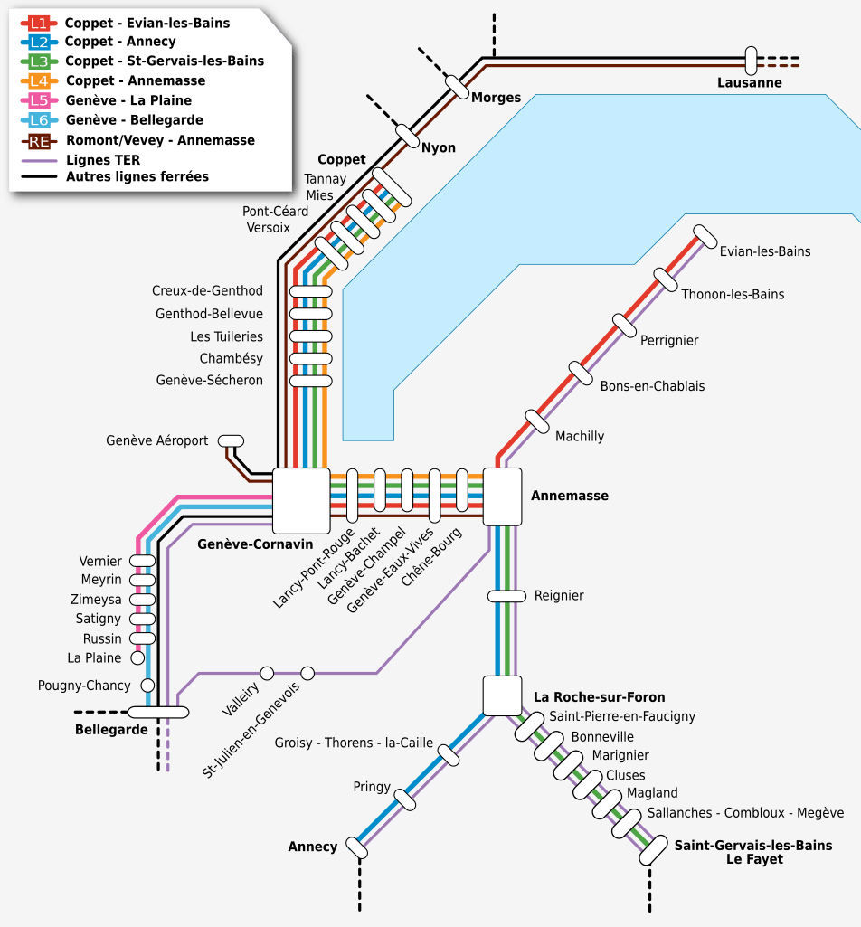Leman express map (c) cc by sa flappiefh wikicommons