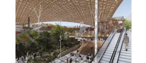 Nice Aéroport, rendering de la vue du hall (c) AREP Letizia Le Fur Antoine Séguin Qiuhao Xiong SNCF Gare et Connexions