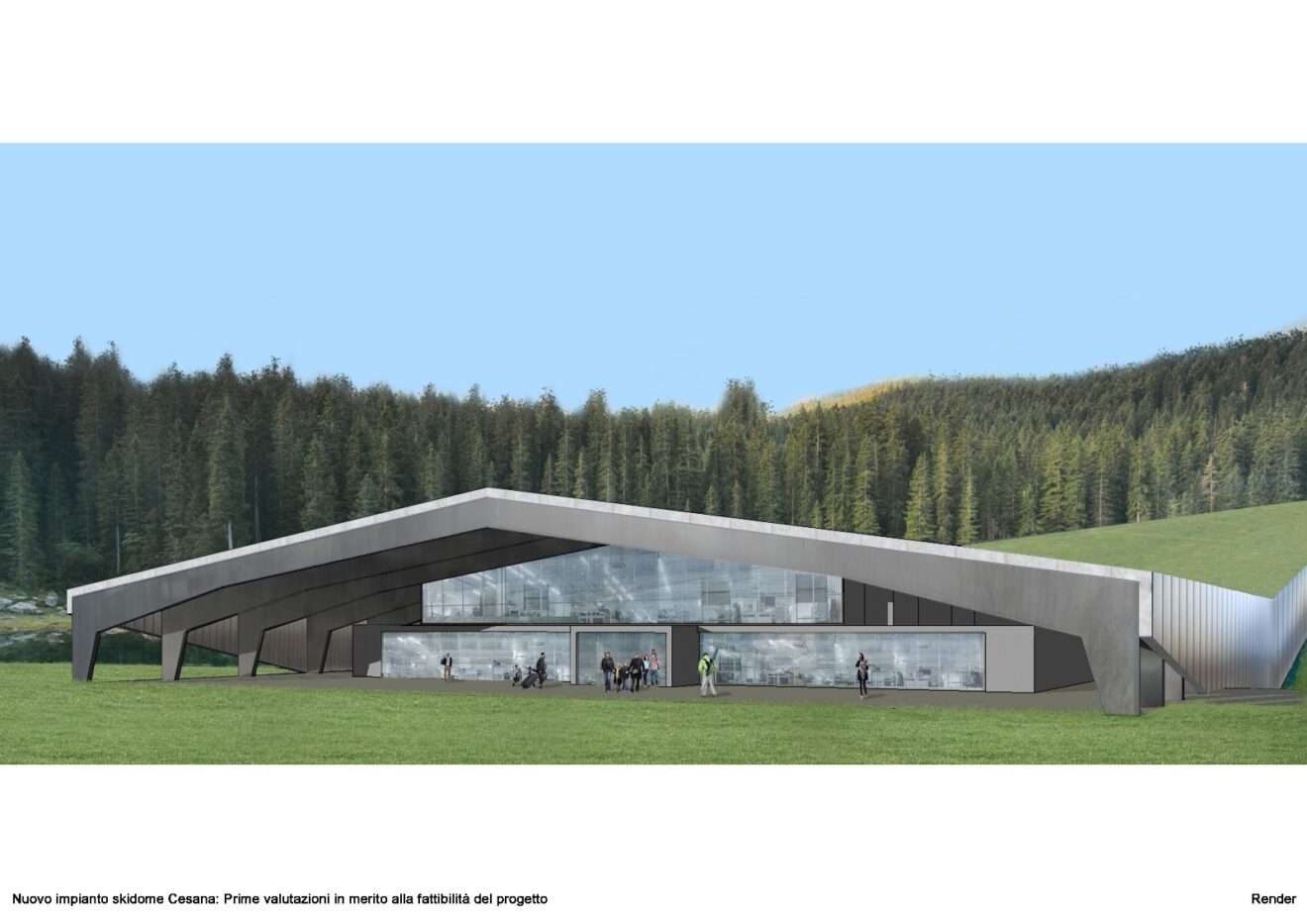 Il rendering del progetto di Cesana Torinese / Le rendering des projets à Cesana Torinese (c) comune di Cesana Torinese