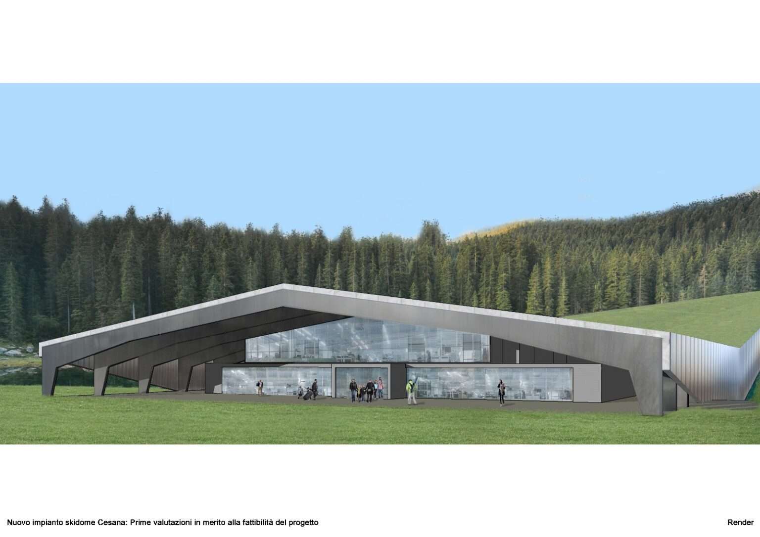 Il rendering del progetto di Cesana Torinese / Le rendering des projets à Cesana Torinese (c) comune di Cesana Torinese