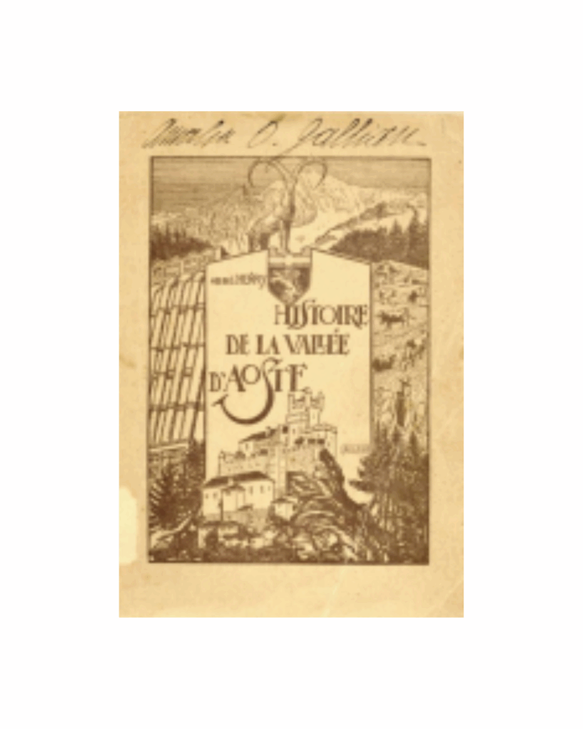 Histoire de la vallée d’aoste, par l'abbé henry, couverture abbé henry