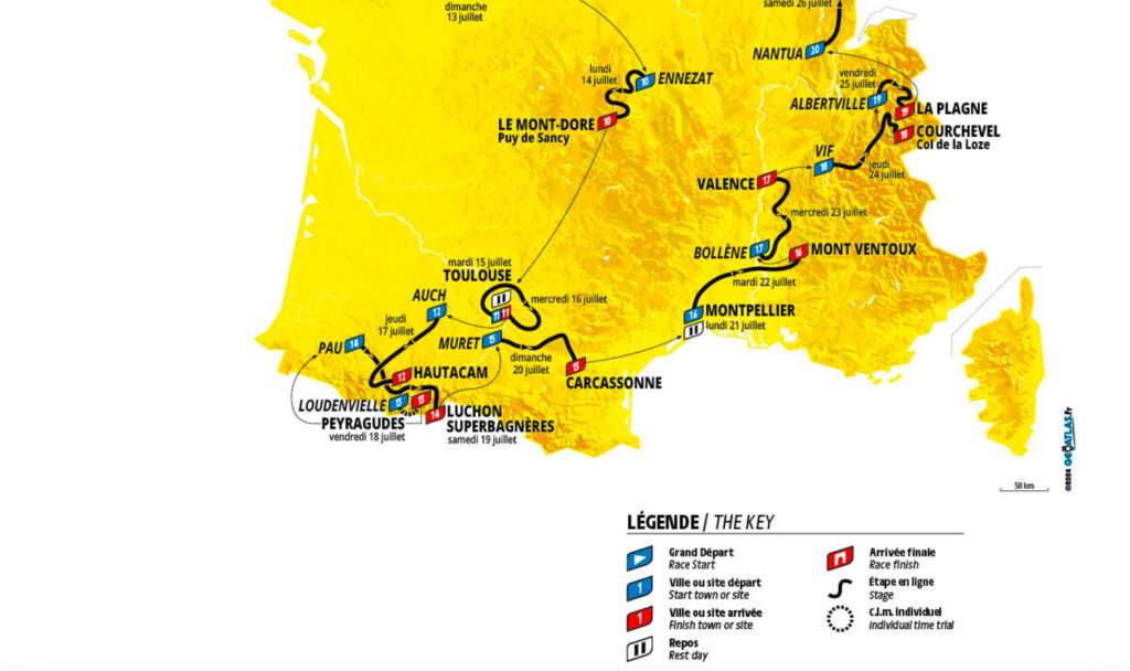 Il Tour de France in Savoia, Le Tour de France en Savoie (c ) Tour de France