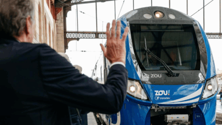 Le nouveau service ferroviarie en concurrence Marseille Toulon Nice en juin 2025 (c) Région Sud