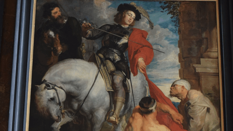 Van Dyck, Saint Martin partage son manteau (c) CC BY-SA 4_0 Jeanhousen Wikimedia Commons
