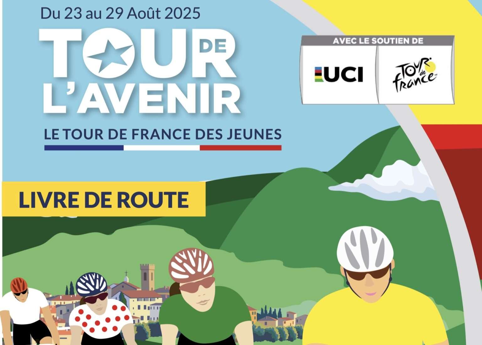 Un extrait du flyer du tour de l'Avenir 2025
