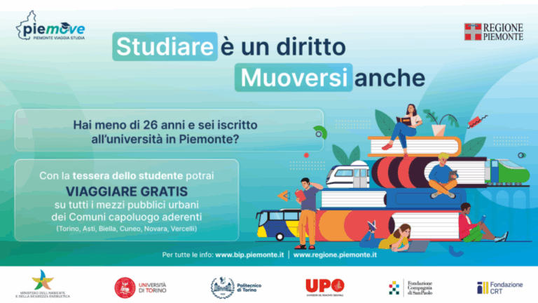 In Piemonte mezzi pubblici gratuiti per gli under 26, Dans le Piémont, transports publics gratuits pour les moins de 26 ans (c) Regione Piemonte