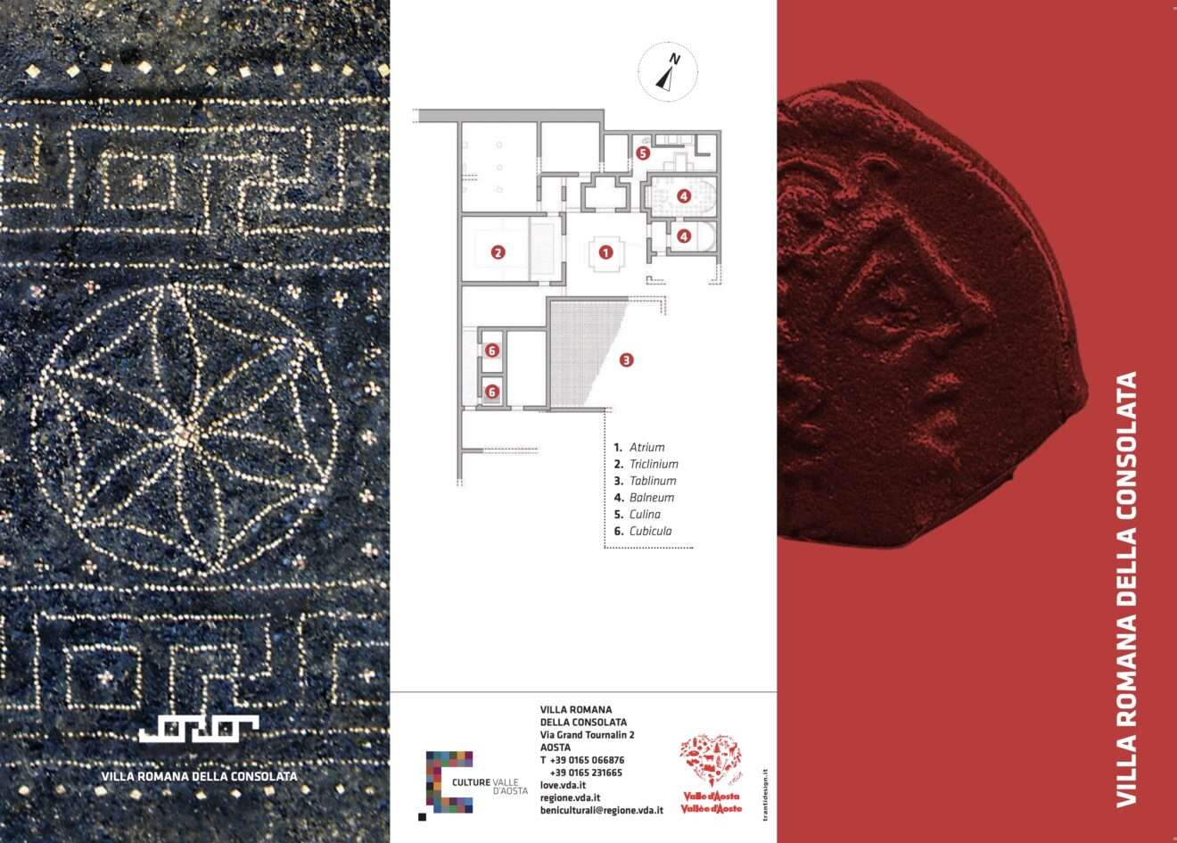 Villa romana della Consolata à Plaisirs de culture, le giornate europee del patrimonio in Valle d'Aosta / Journées du Patrimoine en Vallée d'Aoste (Flyer)