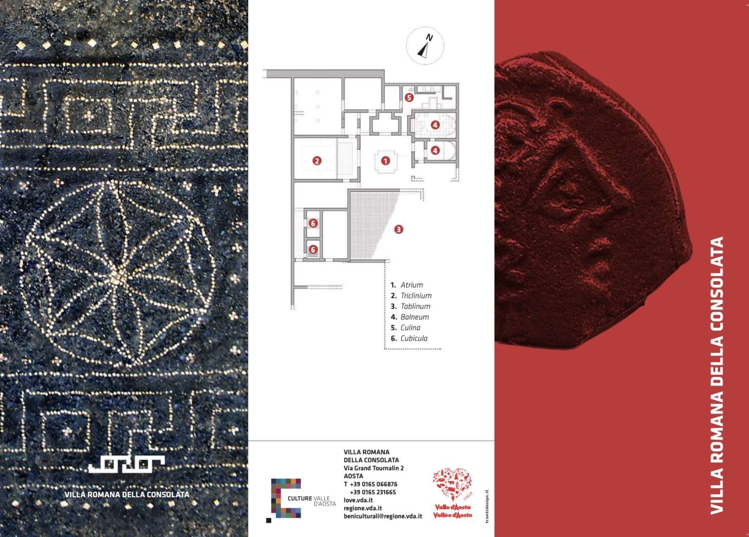 Villa romana della Consolata à Plaisirs de culture, le giornate europee del patrimonio in Valle d'Aosta / Journées du Patrimoine en Vallée d'Aoste (Flyer)