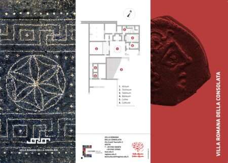 Villa romana della Consolata à Plaisirs de culture, le giornate europee del patrimonio in Valle d'Aosta / Journées du Patrimoine en Vallée d'Aoste (Flyer)