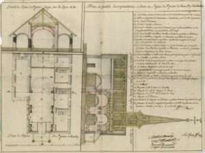 Vivere nella Savoia del Nord, nei secoli XVI-XVIII Plan et profils des réparations à faire en l’église paroissiale de Rumilly sous Cornillon, (aujourd’hui Saint-Pierre-en- Faucigny), 1766 (c) Archives départementales de la Haute-Savoie