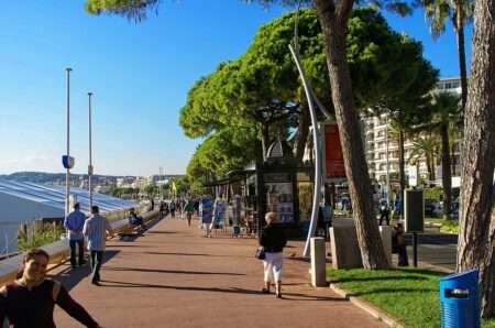 Cannes, Boulevard de la Croisette (c) CC BY SA 4_0 Txllxt Wikimedia Commons