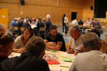 Forum des communes à glovelier, tables rondes sur la collaboration intercommunale, septembre 2025 (c) république et canton du jura