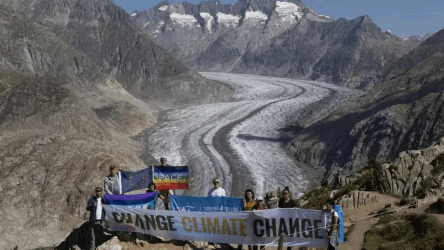 La Carovana dei ghiacciai 2025 sulle Alpi, La Caravane des glaciers 2025 dans les Alpes (c) Legambiente