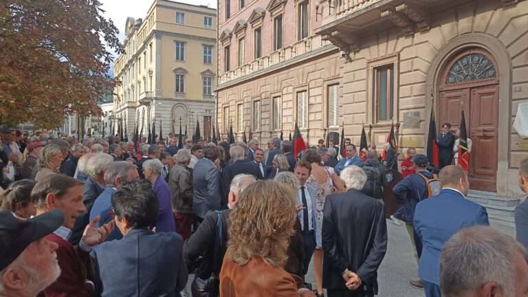 La celebrazione degli 80 anni dell'unionvaldôtaine, ad aosta, il 13 settembre 2025 (c) nos alpes
