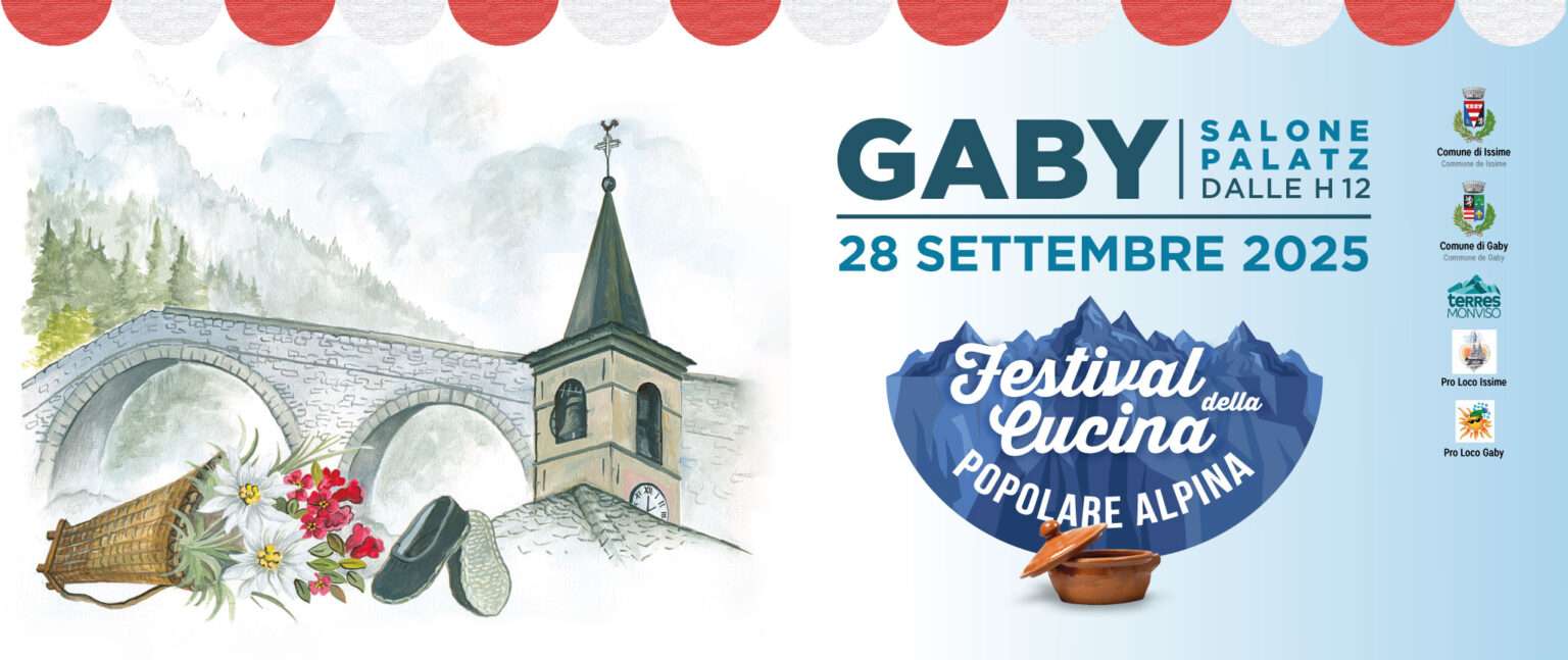 Festival della cucina popolare alpina a gaby, il flyer