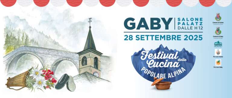 Festival della cucina popolare alpina a gaby, il flyer